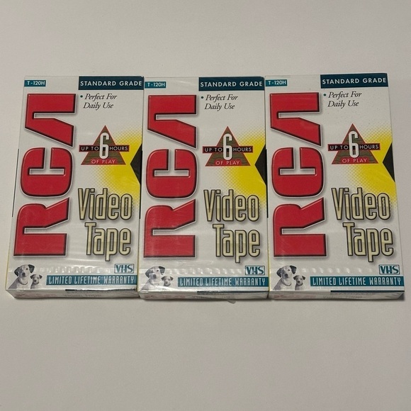 Set of 3 RCA VHS Tapes New in Package - Picture 3 of 4